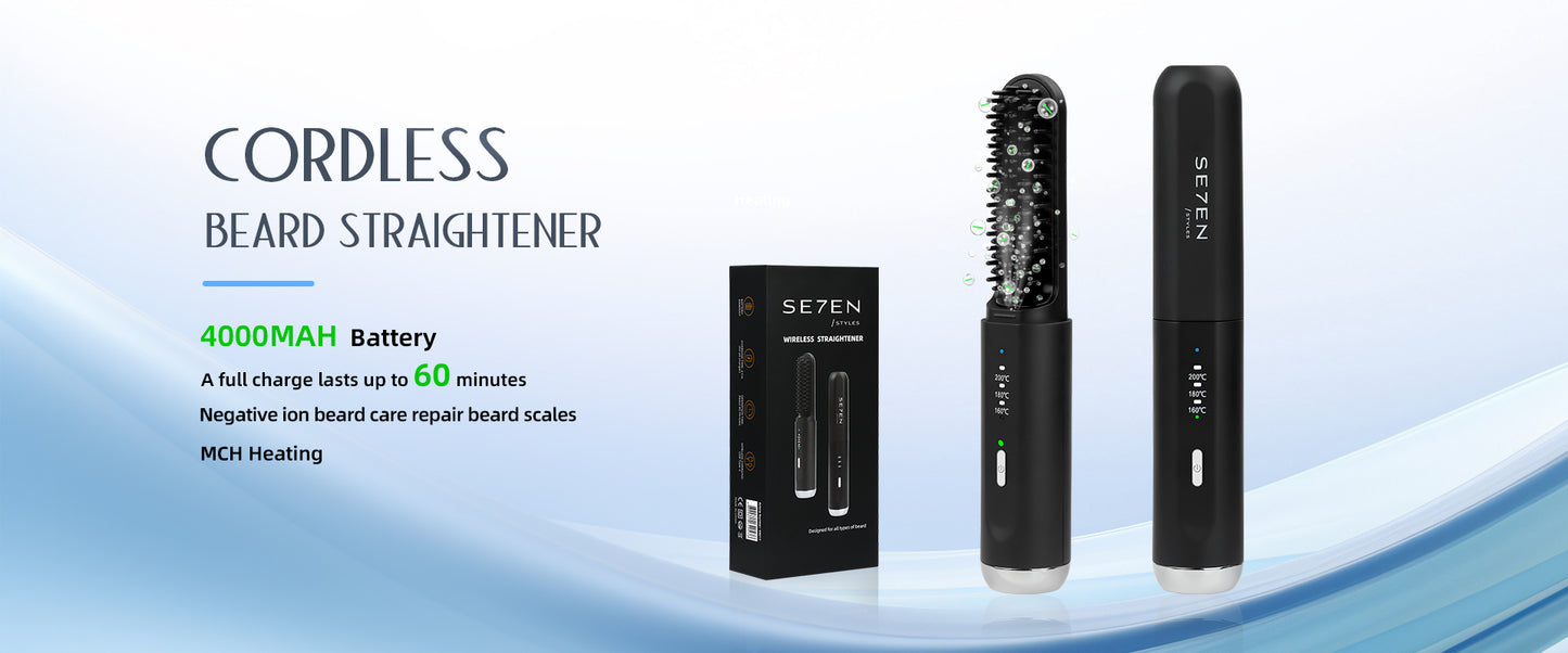Se7en Styles Cordless Beard & Hair Straightener