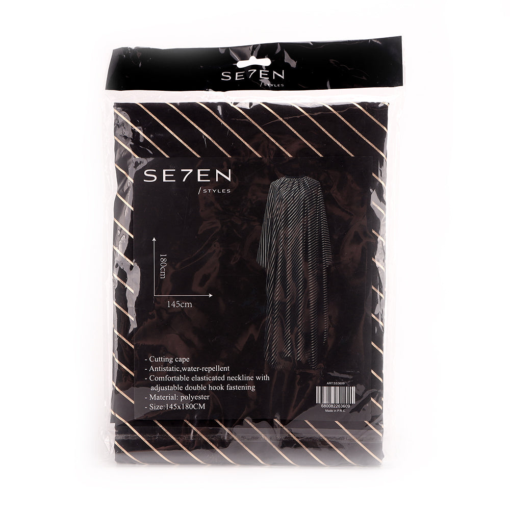 Se7en Styles Black Gold Barber Cape